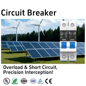 DC Circuit Breaker PV Power Systems Flame Retardant Electrical Protection