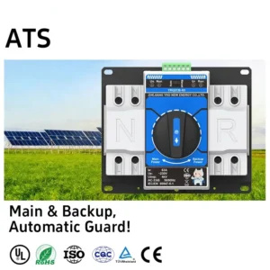 Short Transfer Time ATS Generator Automatic Changeover Switch for Backup Power