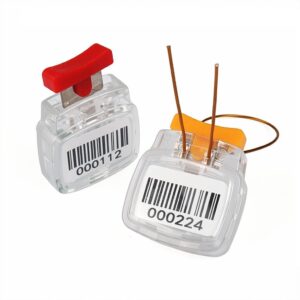 Electric Meter Security Seal / Anti-Tamper Barcode Plastic Wire Seal for Utility Meters