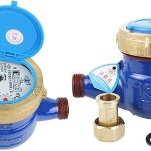 DN15 Household Rotary Vane Cold Water Meter with Brass Fittings