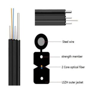 2 Core FTTH Fiber Optic Drop Cable
